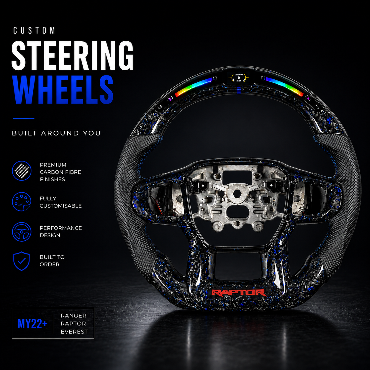 Snowflake Carbon Steering Wheel