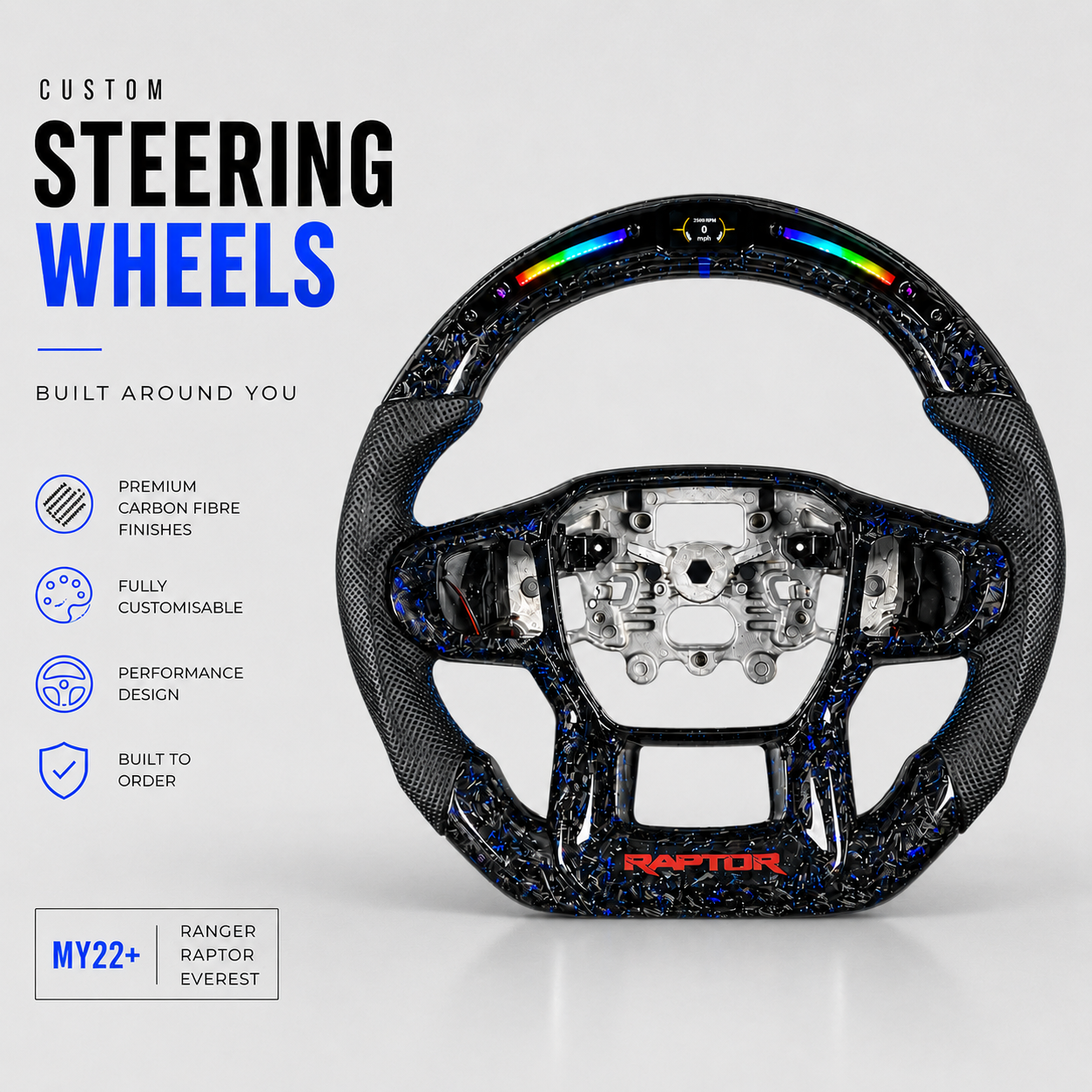 Snowflake Carbon Steering Wheel