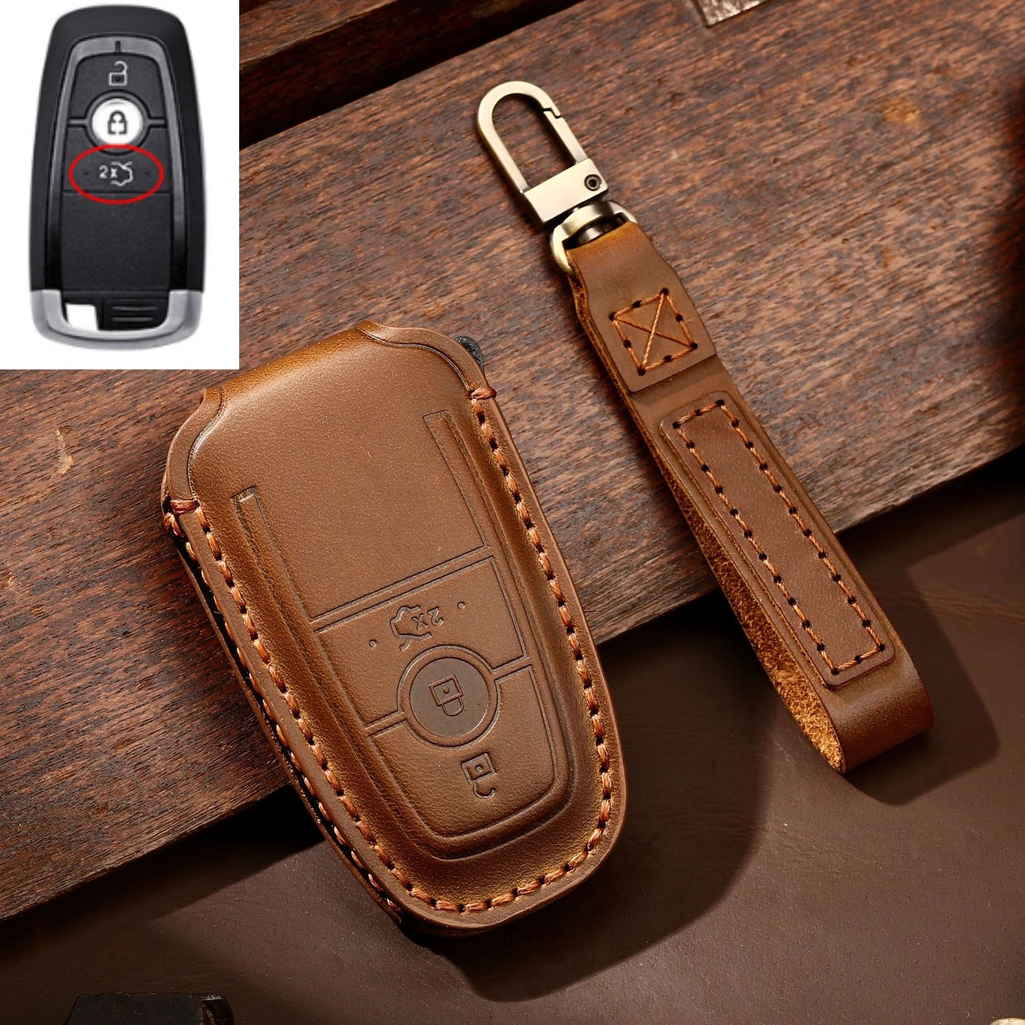 Car Key Case, 3 Button Roller Shutter Ford Key Cover