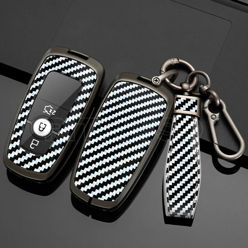 Key Fob Case, Ford Clear and Stripe Carbon Ford Key Cover