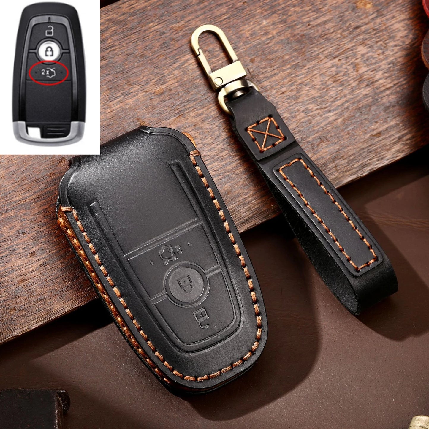 Car Key Case, 3 Button Roller Shutter Ford Key Cover