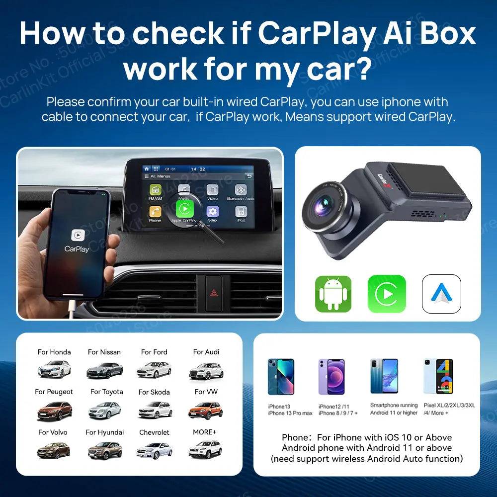 Carlinkit Dash Cam with Android 13 | 1080P Smart Box