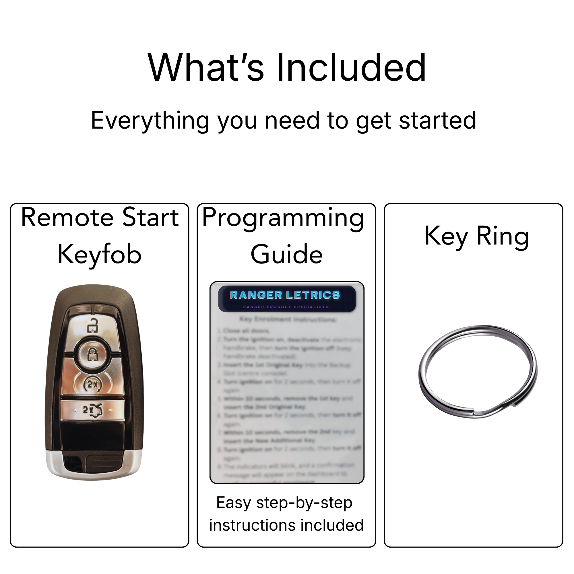 Ford Ranger Remote Key Next-Gen Ford Ranger Remote Start Key Fob (MY22+) | Ranger Letrics